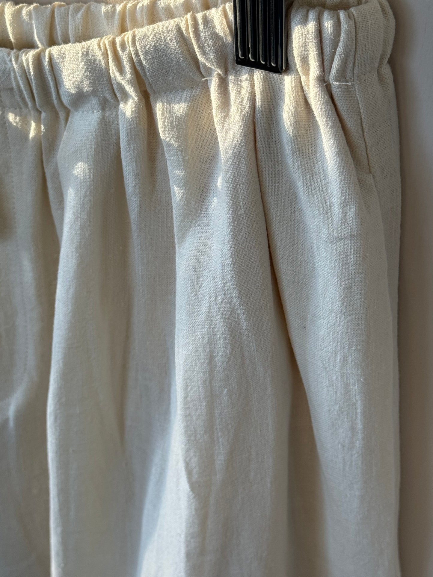 Mustard Seed - Cream Wide-leg Linen Pants
