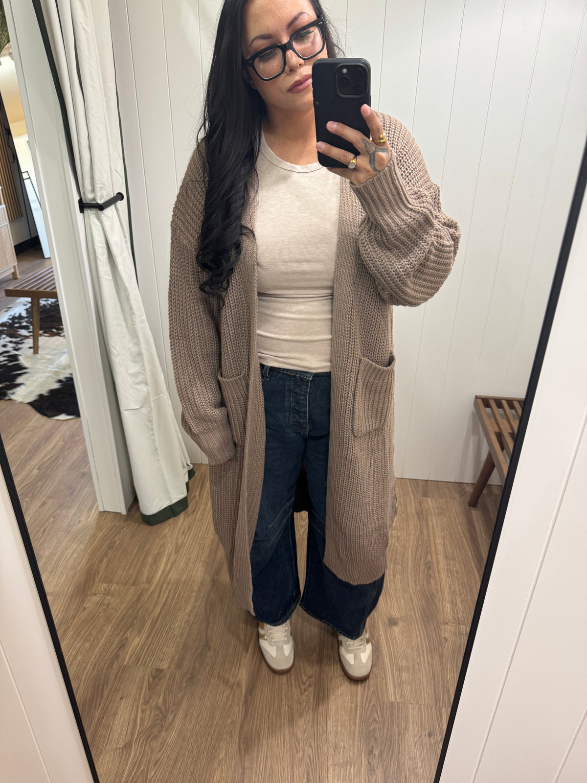 Going Nowhere maxi chunky knit duster cardigan