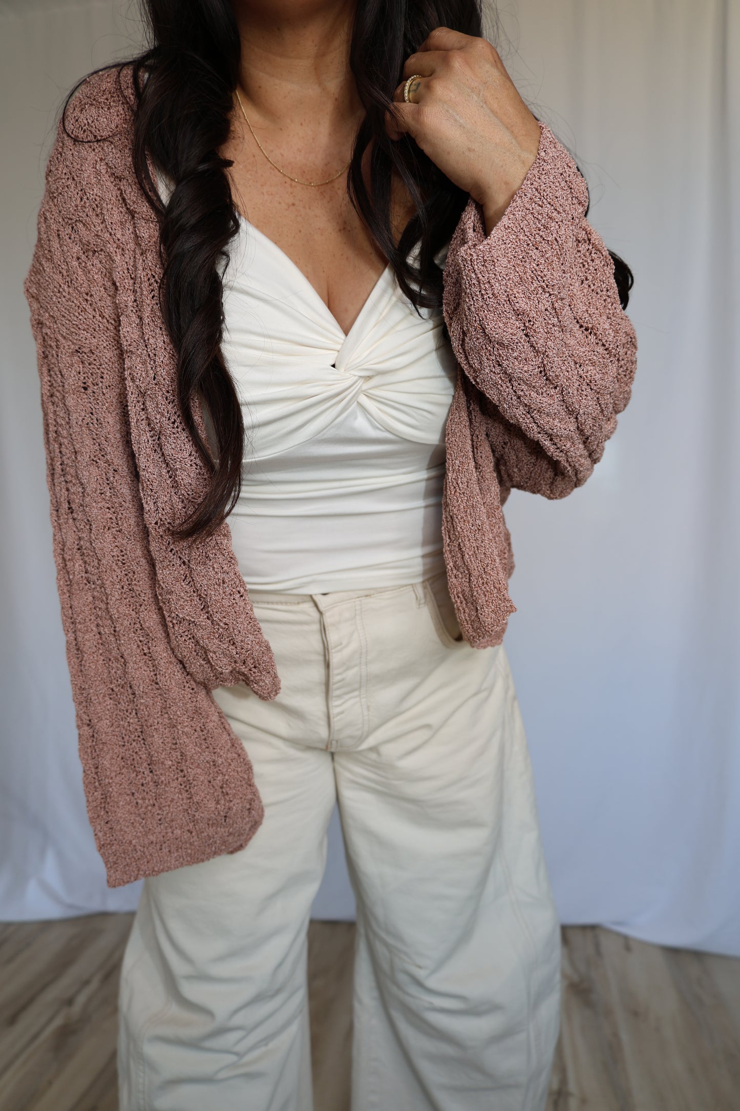 It's Like Fate light weight open cable knit cardigan