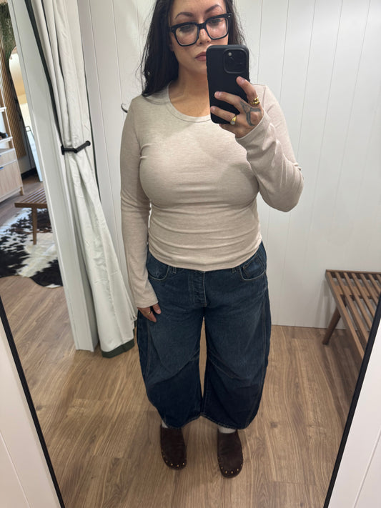 Can I Come With fitted long sleeve top