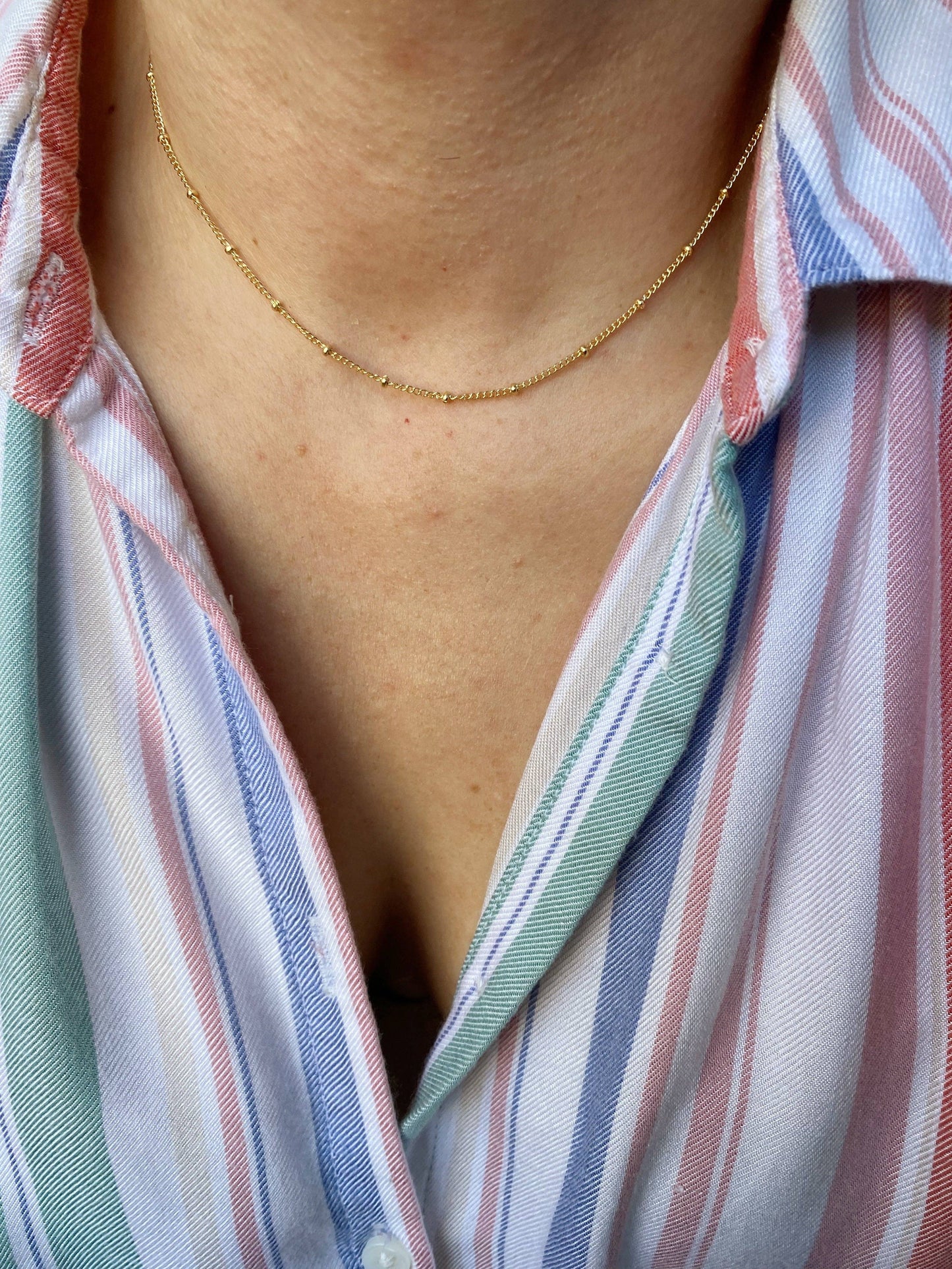 GoldFi - 18k Gold Filled 1mm Satellite Chain 18"