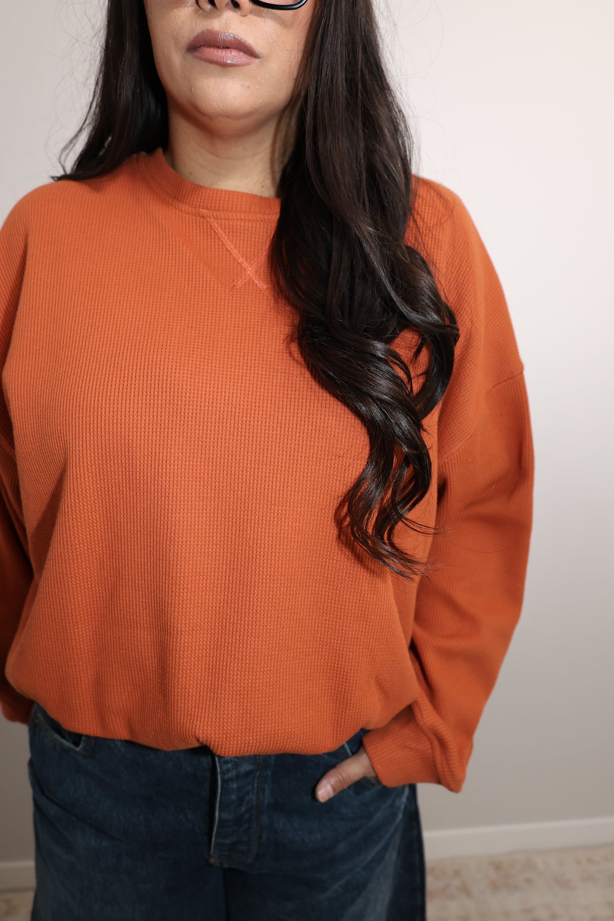 Pumpkin Spice & Everything Nice bubble hem thermal