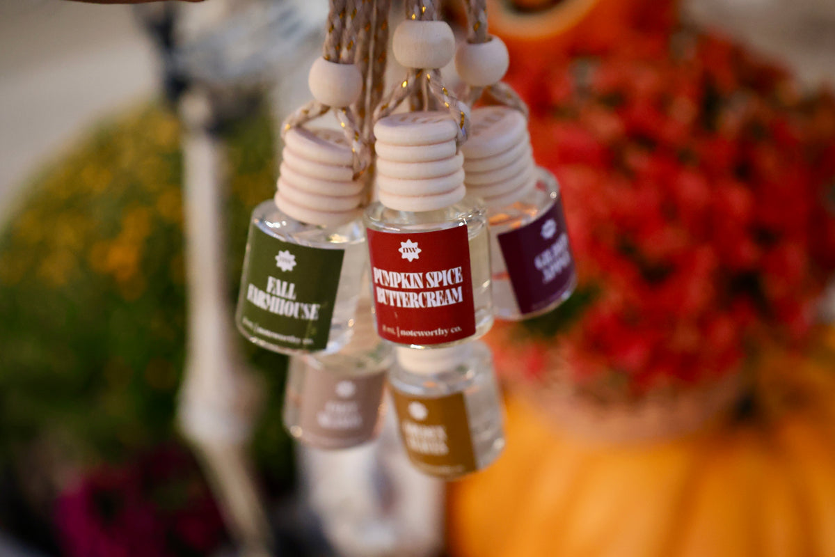 Fall Scented Glass Car Diffusers