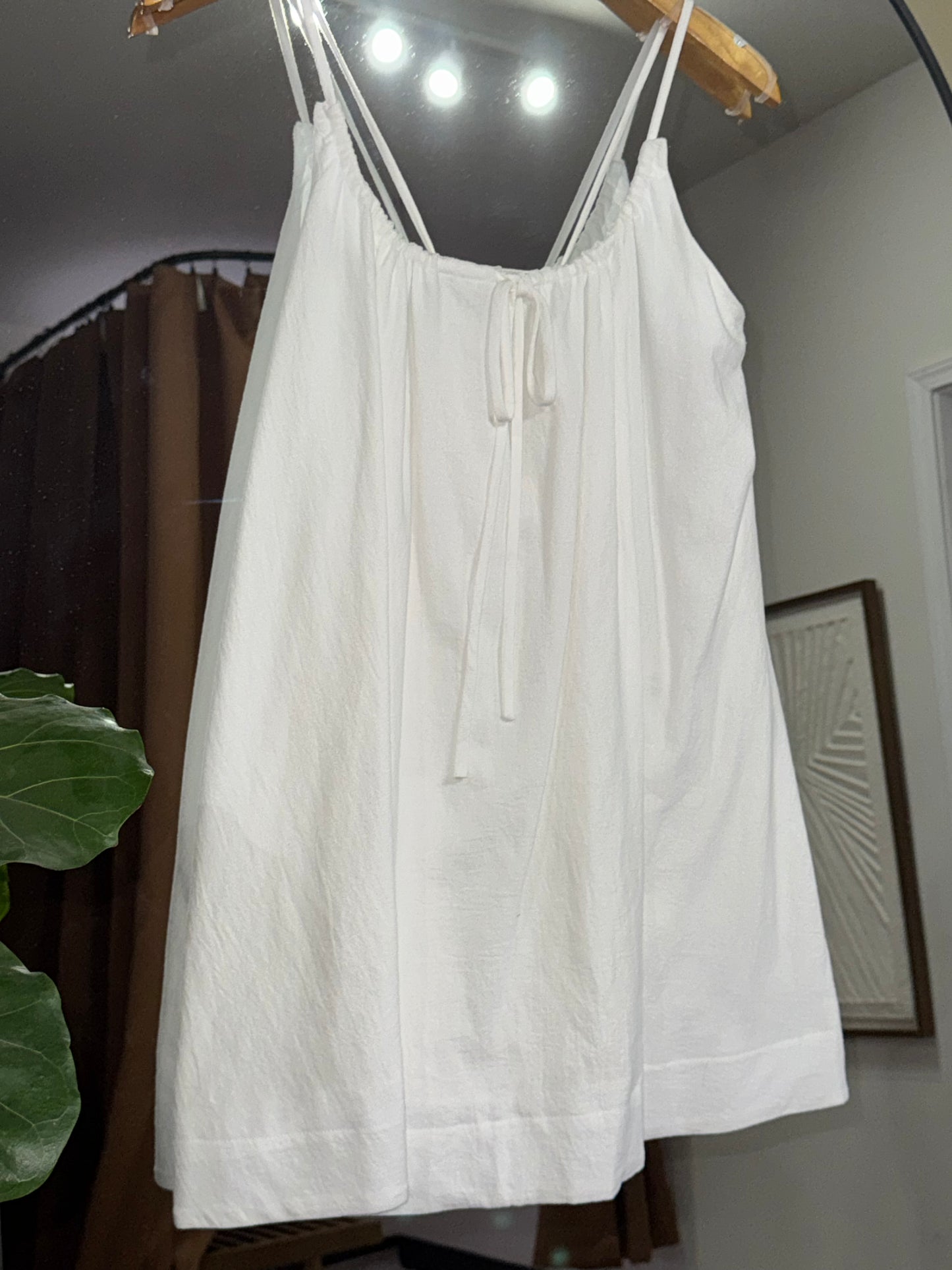 Hyfve - White Woven Babydoll Dress w/ Pockets 100% Cotton