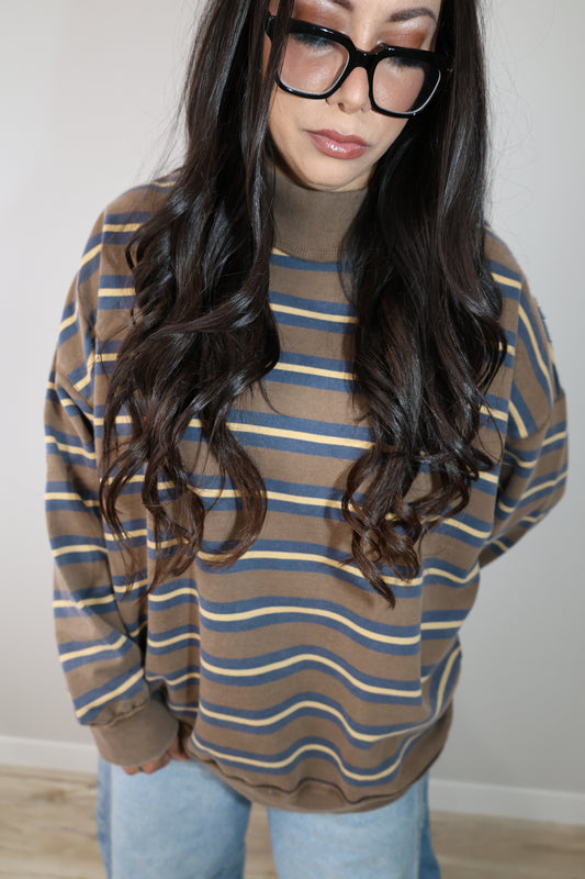 Palm Springs striped pullover sweater