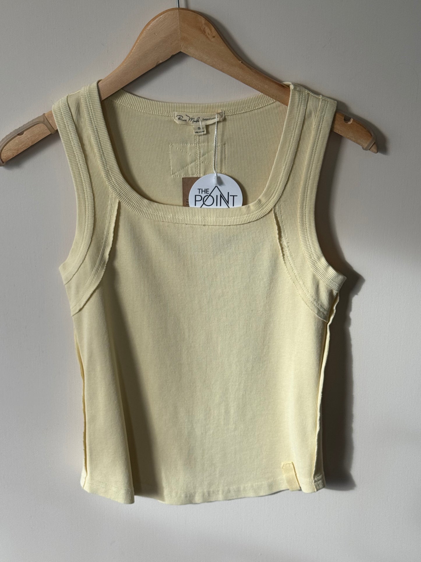 Rae Mode - Yellow Soft Ribbed Scoop-neck Tank