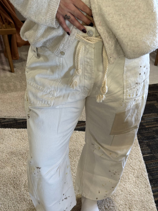 Free People Moxie Pull-on barrel jeans