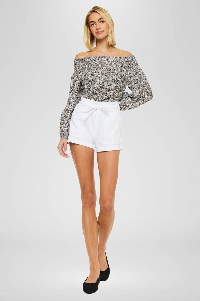 Kan Can USA - paper bag high rise shorts