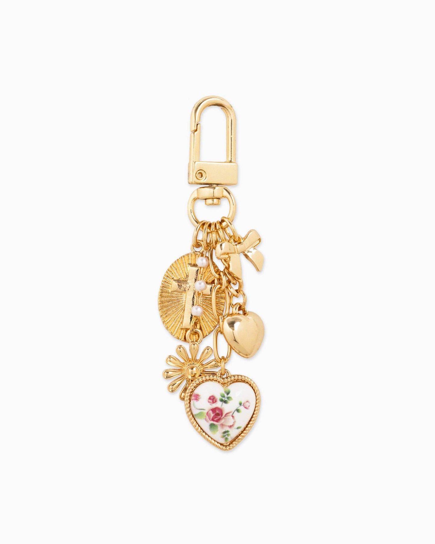 Sessori - Multi Line Ceramic Heart Bag Charm