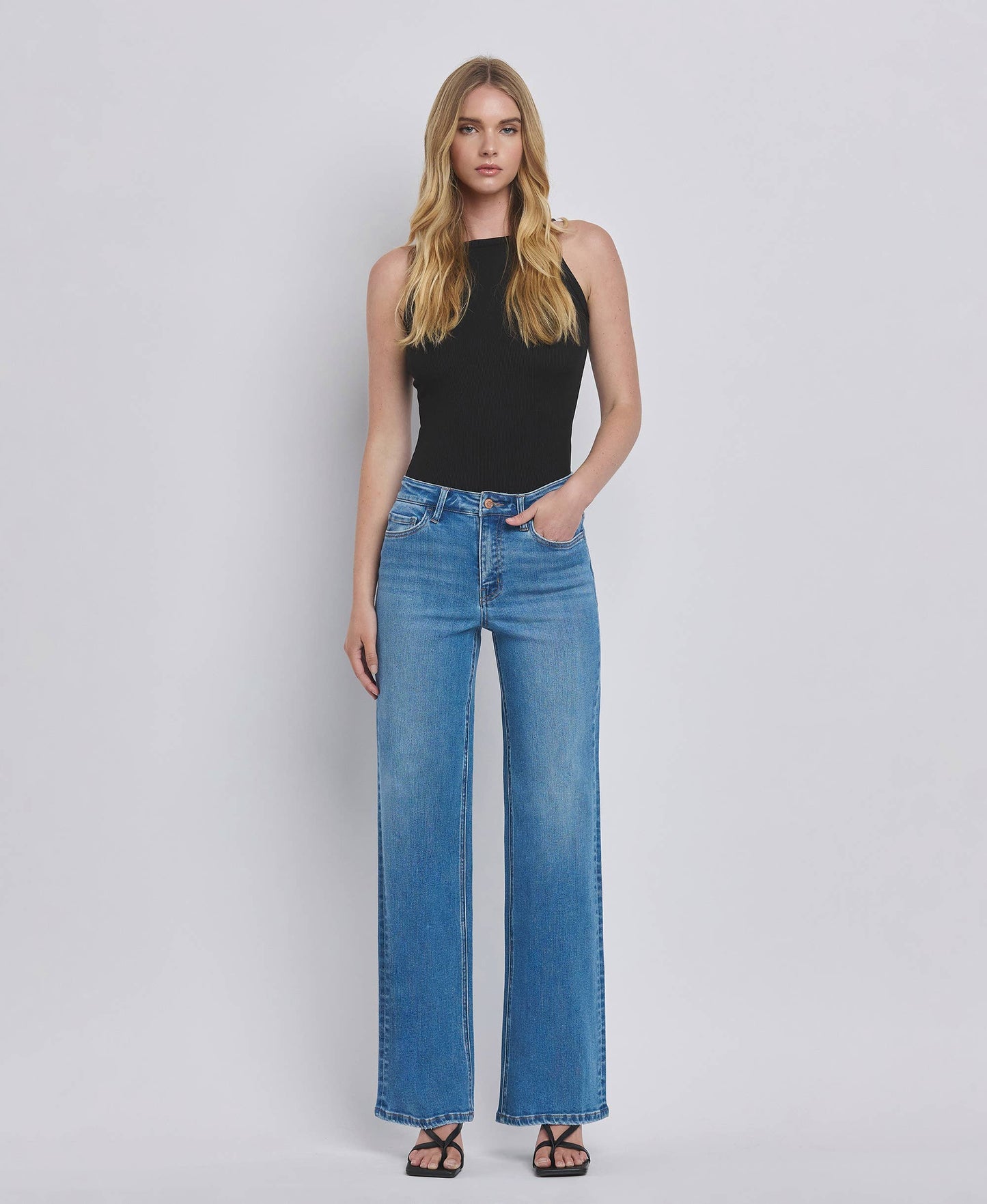 FLYING MONKEY - HIGH RISE WIDE JEANS