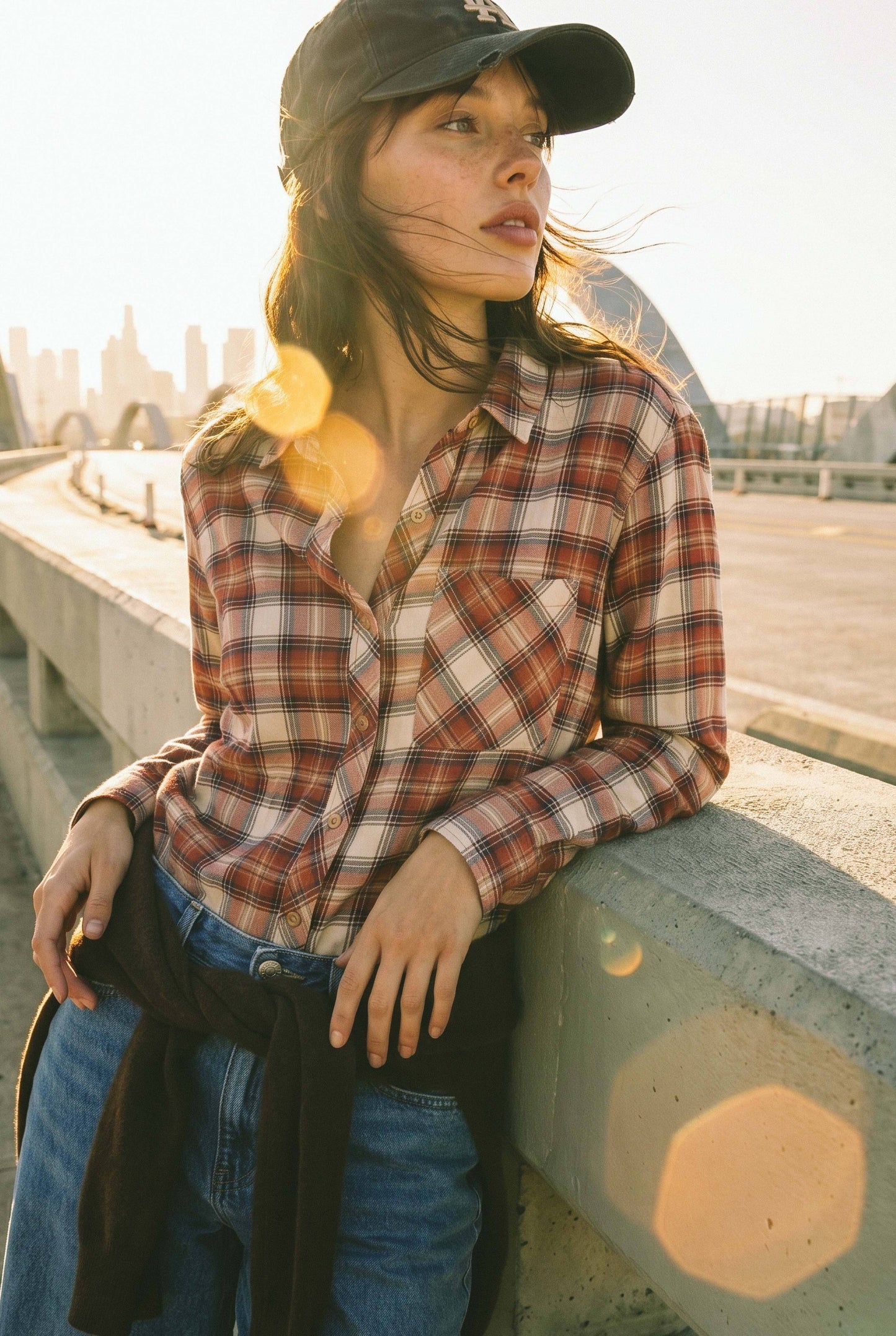 Be Cool - ROSEWOOD PLAID FLANNEL SHIRT
