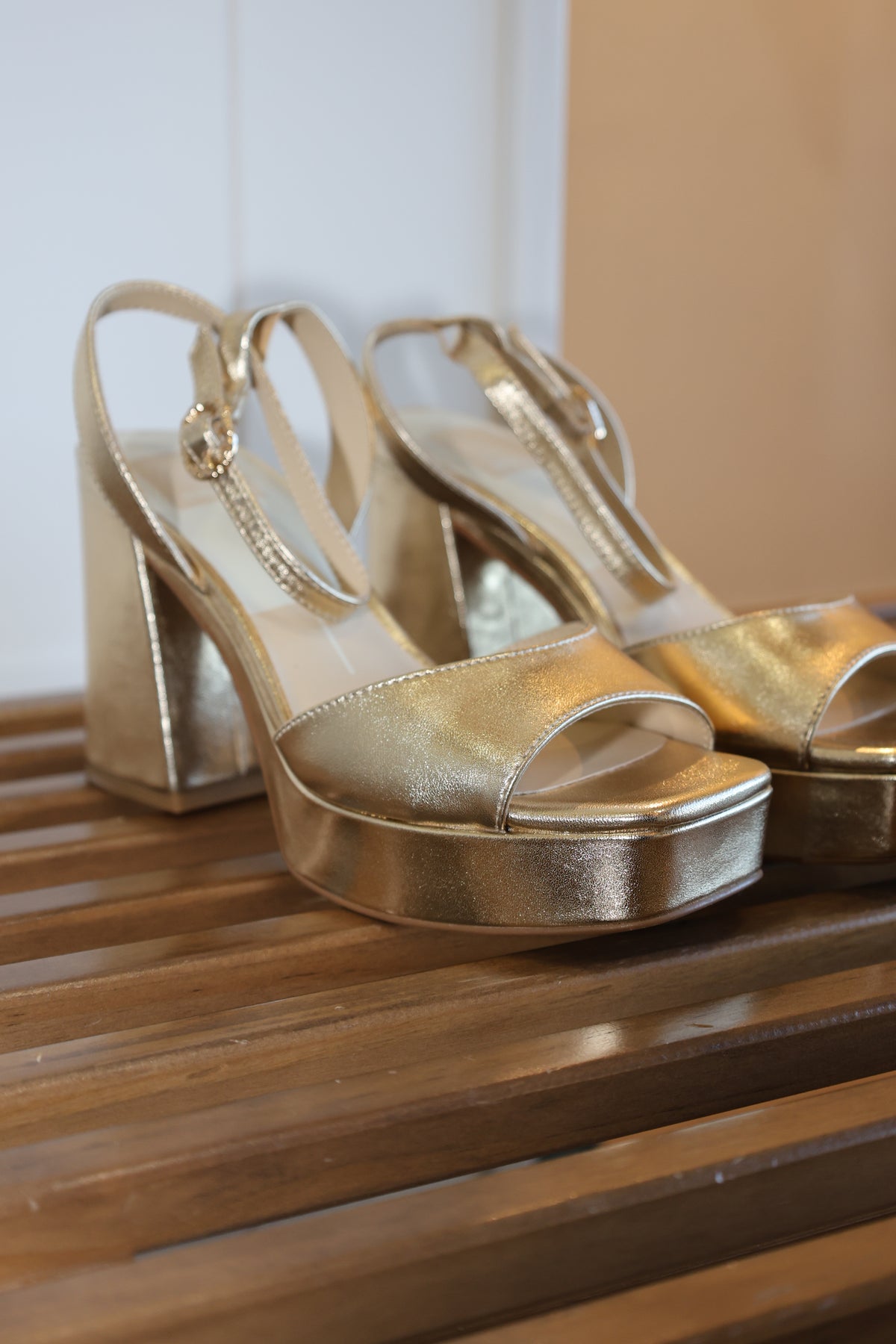 Felicia Metallic Leather Heels