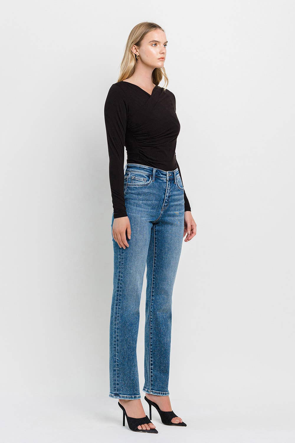 FLYING MONKEY - HIGH RISE STRAIGHT JEANS