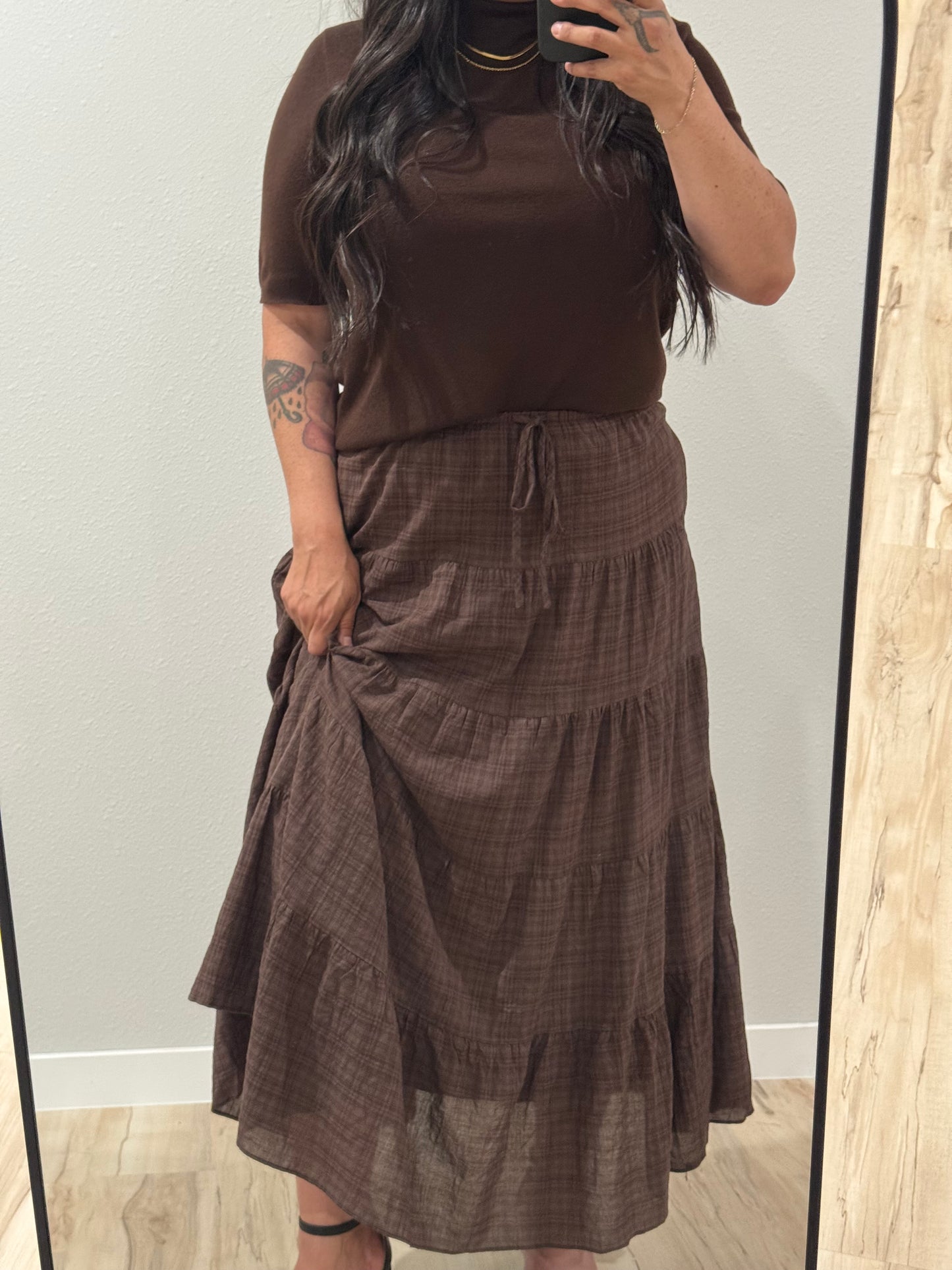 Mustard Seed - Tiered Maxi Skirt