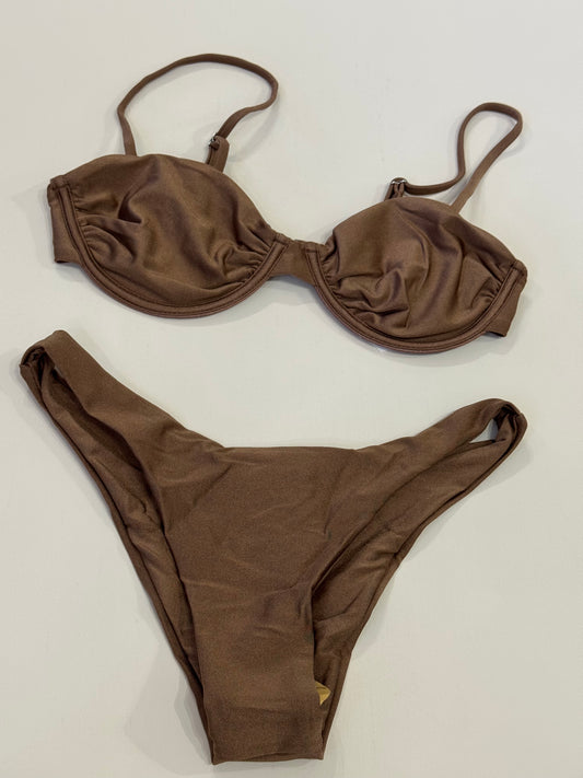 Sundaze Brunch - Shimmery Brown Bikini Bottoms