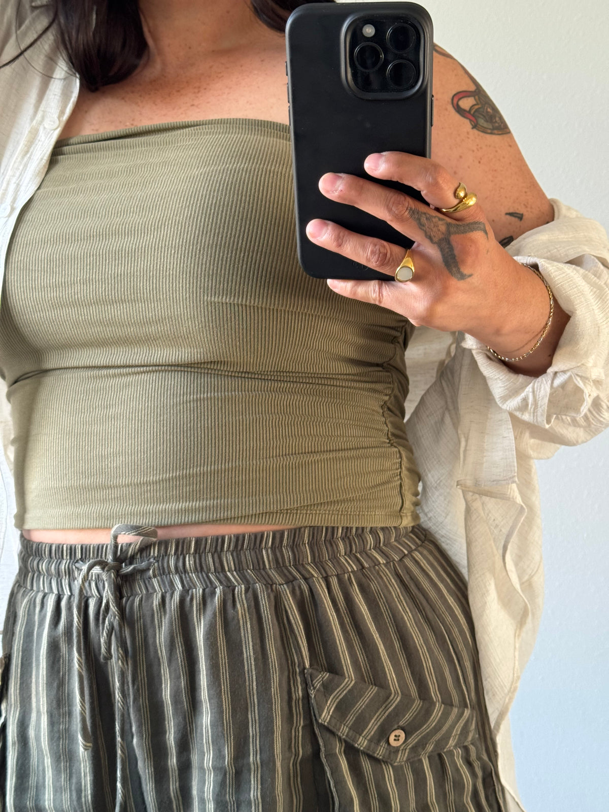 Be Cool - Jersey Material Ruched Tube Top