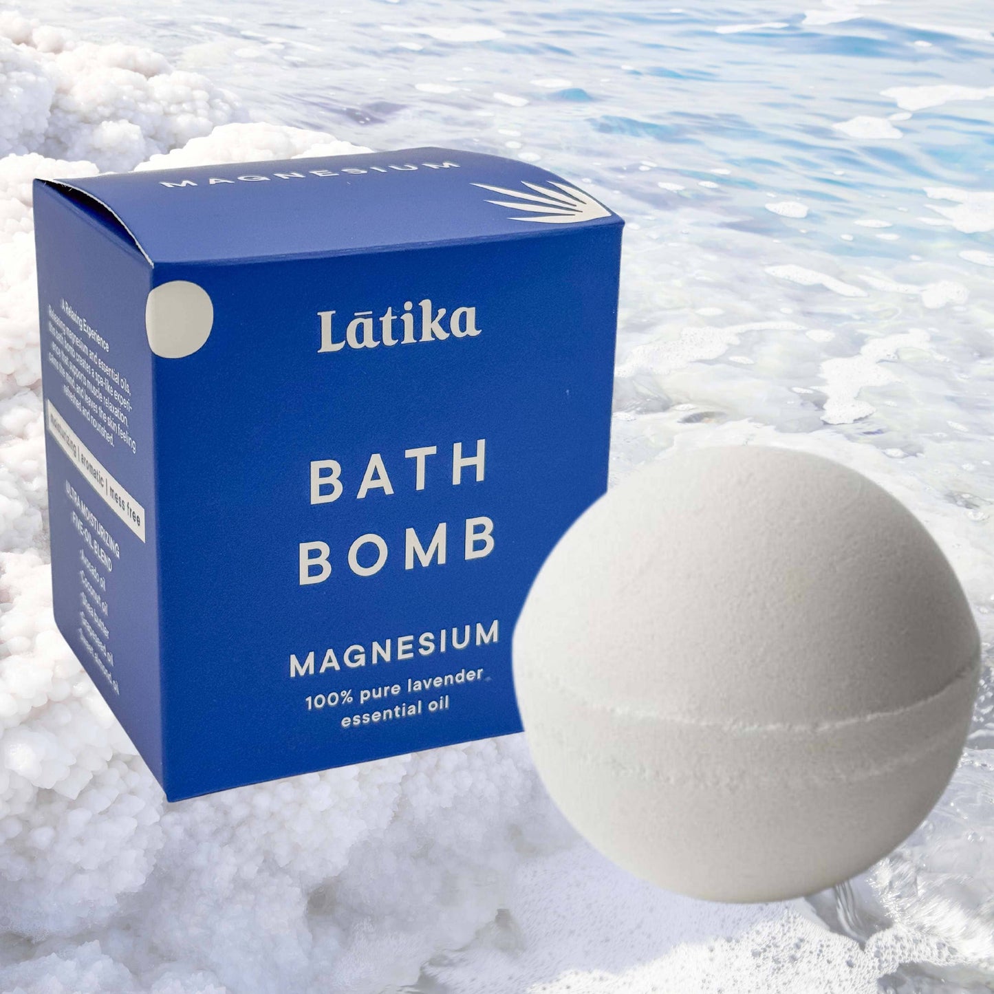 Latika Beauty - Magnesium Bath Bomb for Relaxation, Muscle Recovery, Sleep 