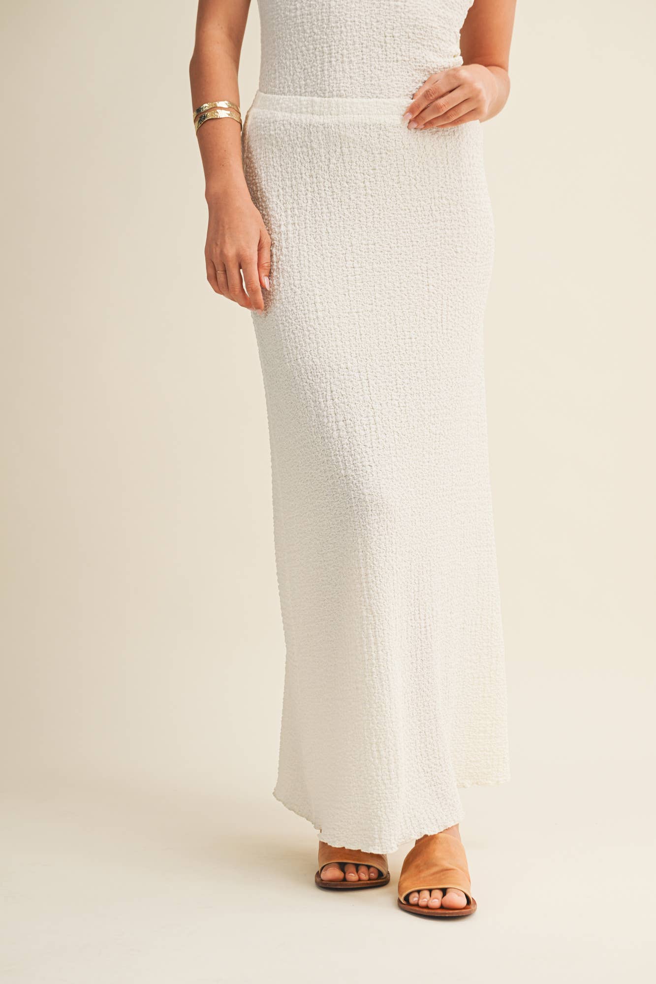 Mustard Seed - BUBBLE-TEXTURED JERSEY SKIRT