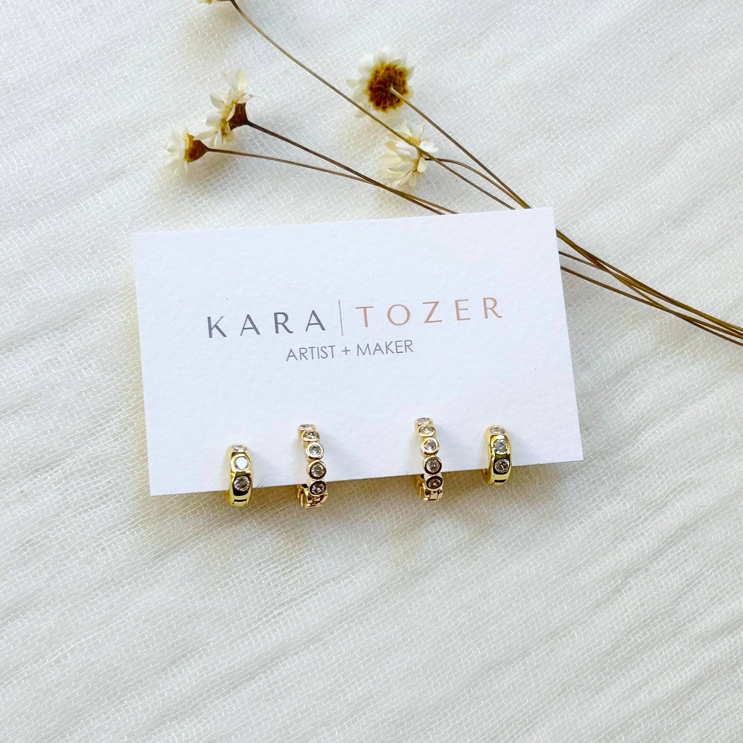 KARA | TOZER - Dainty Hoop Stacking Set