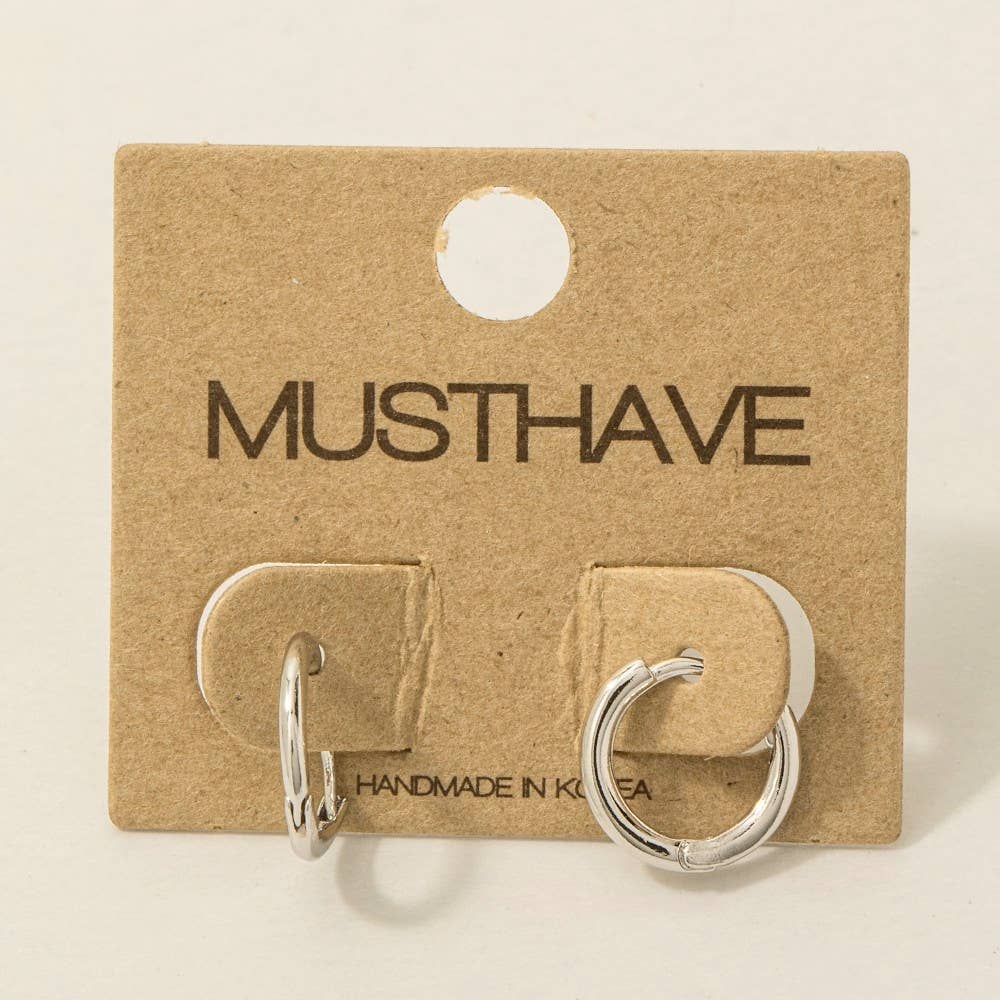 Fame Accessories - Minimalist Mini Huggie Earrings