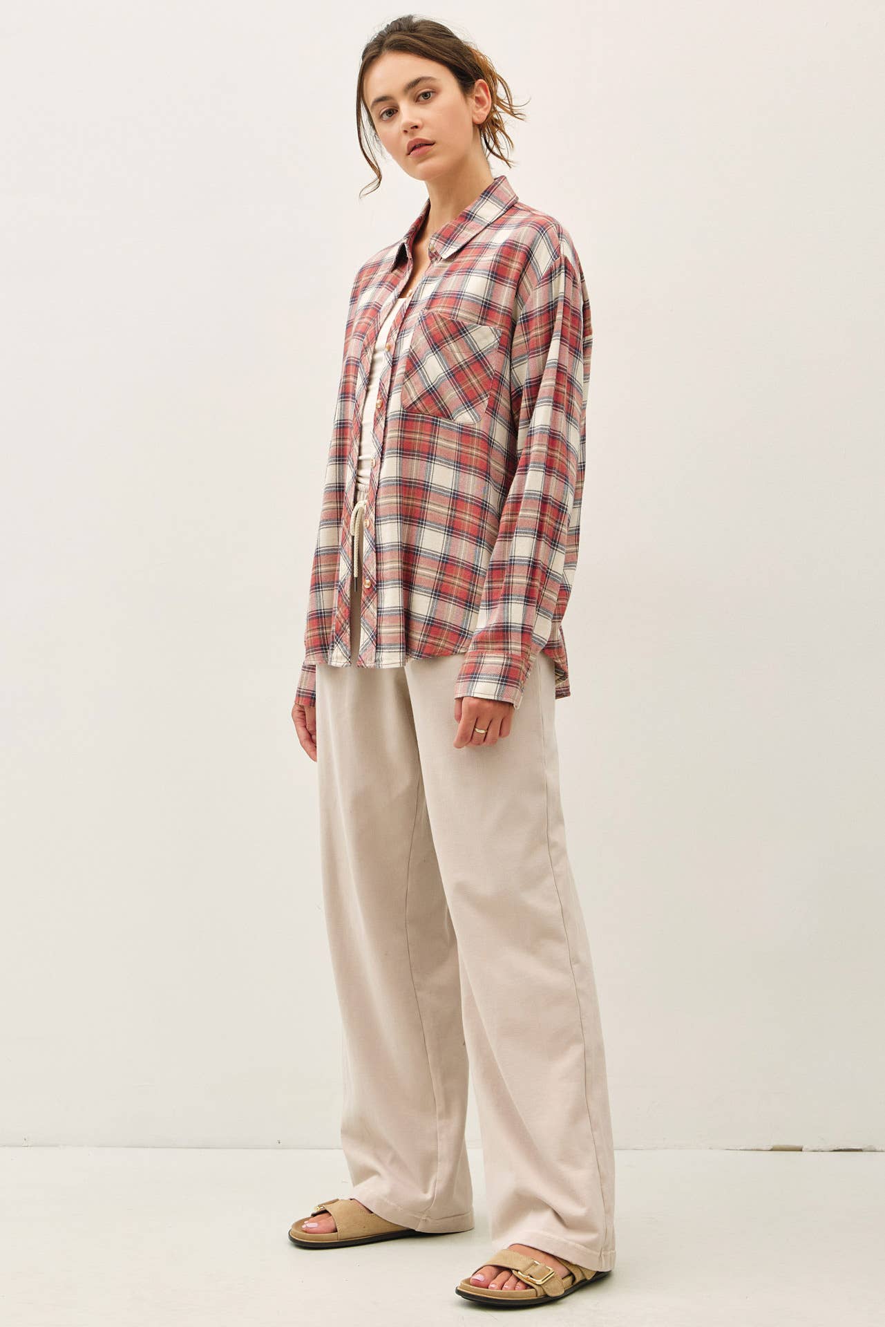 Be Cool - ROSEWOOD PLAID FLANNEL SHIRT