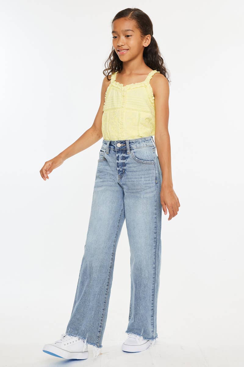 Kan Can USA - YOUTH OPEN PACK HIGH RISE SLIM WIDE JEANS
