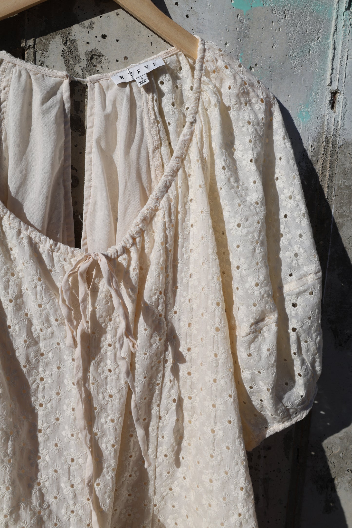 Hyfve - Cream Woven Floral Belle Sleeve Romper w/ Pockets