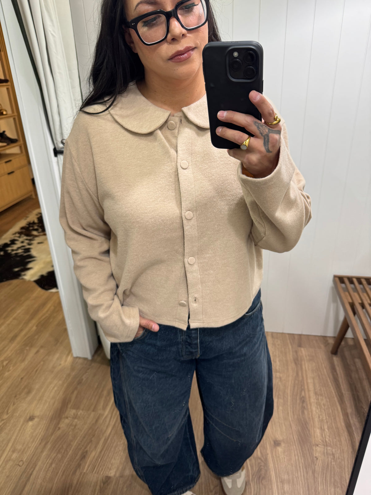 Meet On Main Peter Pan collar sweater