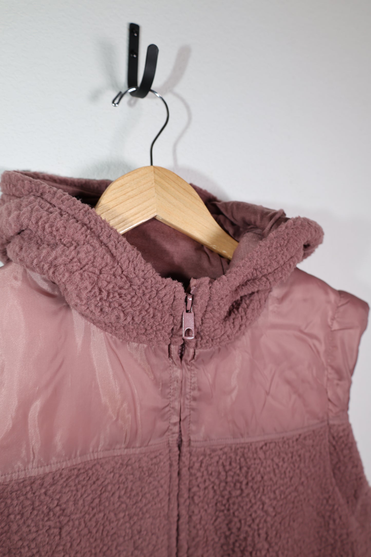 Mono B - Alpine Fleece Zip Up Hooded Vest