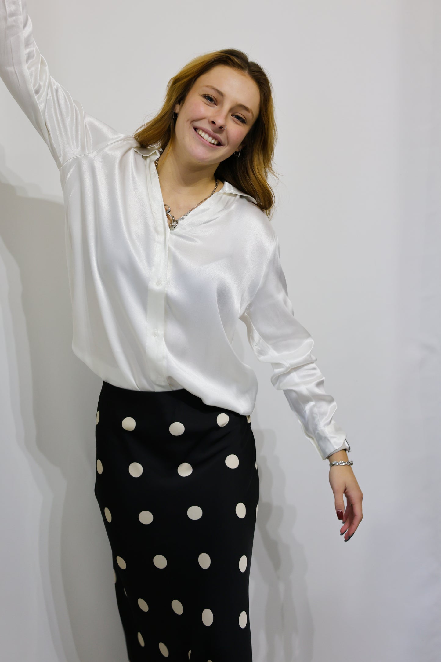 Sunday Edition satin midi skirt