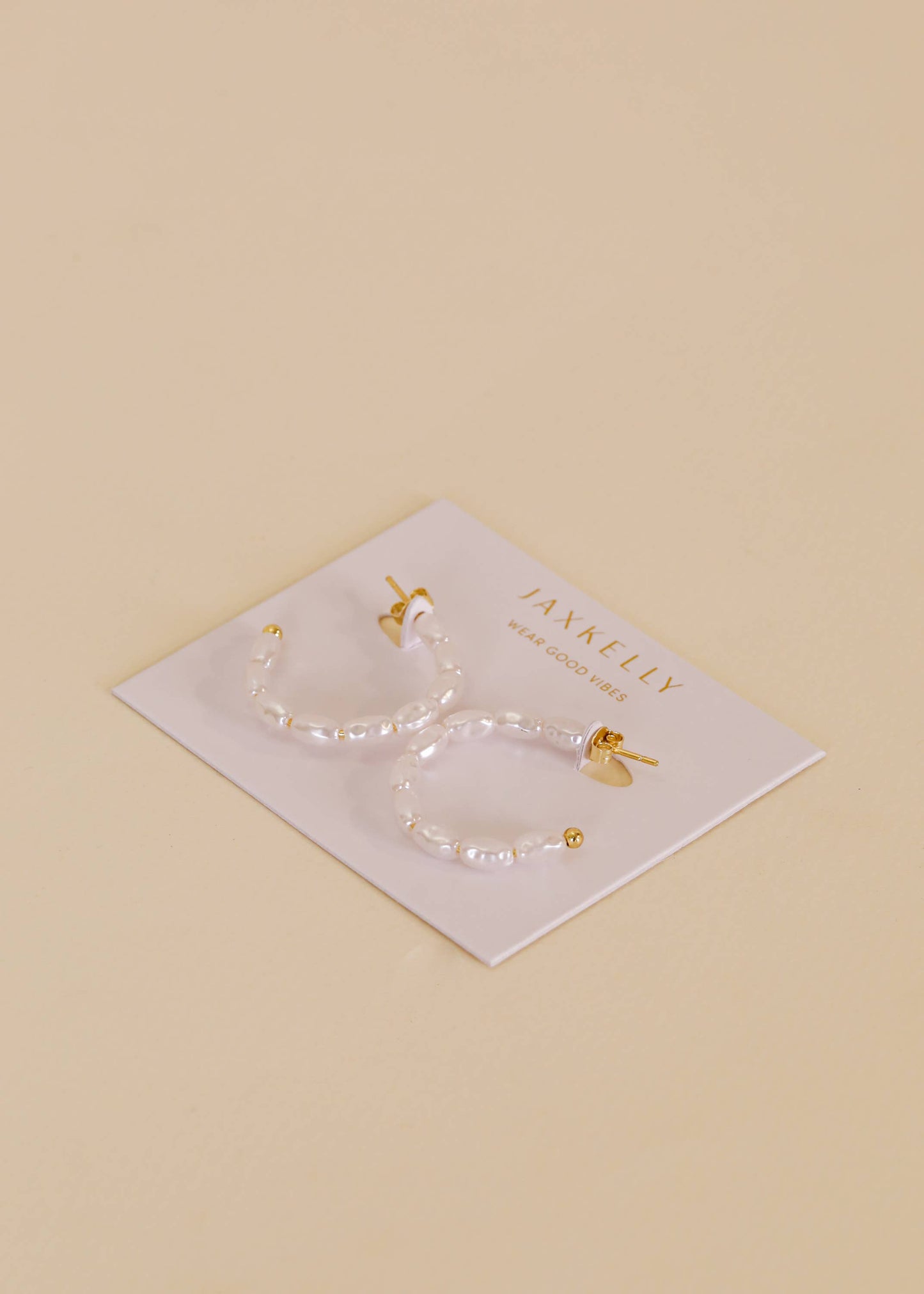 JaxKelly - Multi Pearl Hoop Earrings