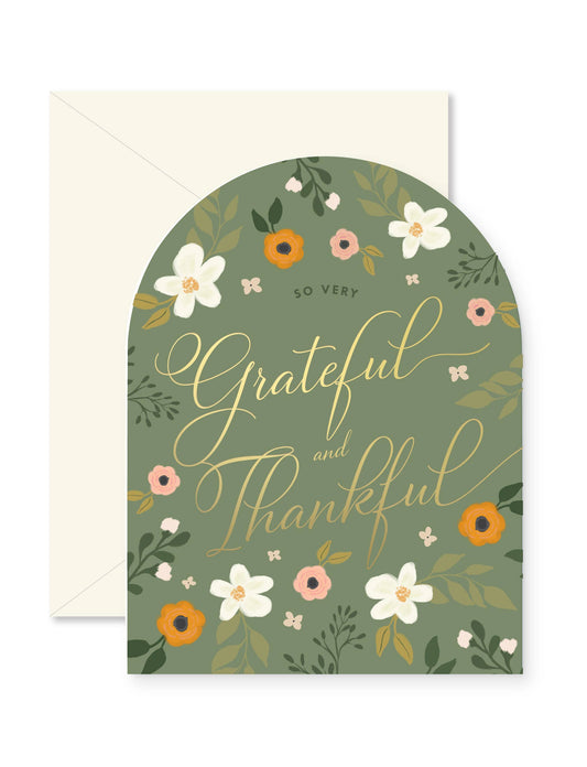 Ginger P. Designs - Grateful and Thankful Arch Greeting Card