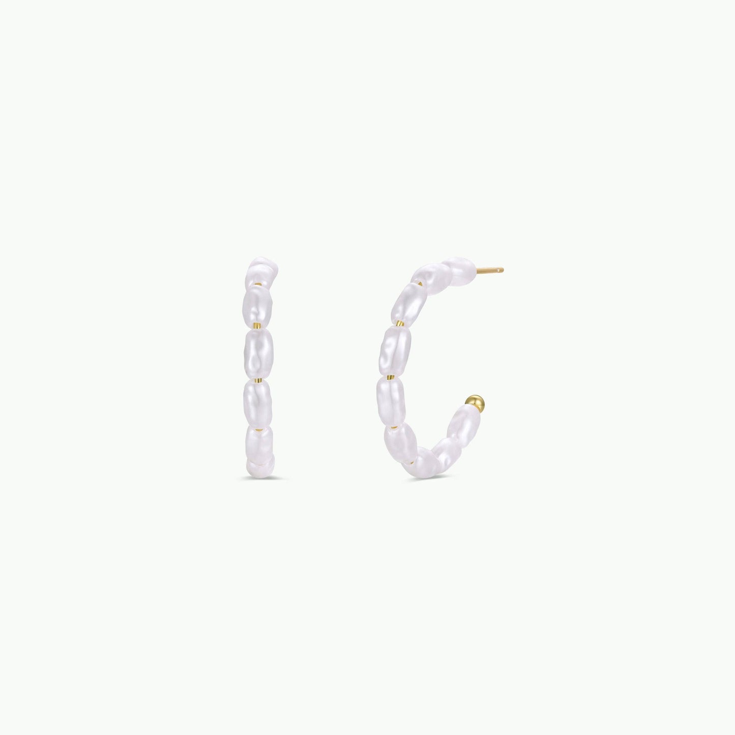 JaxKelly - Multi Pearl Hoop Earrings