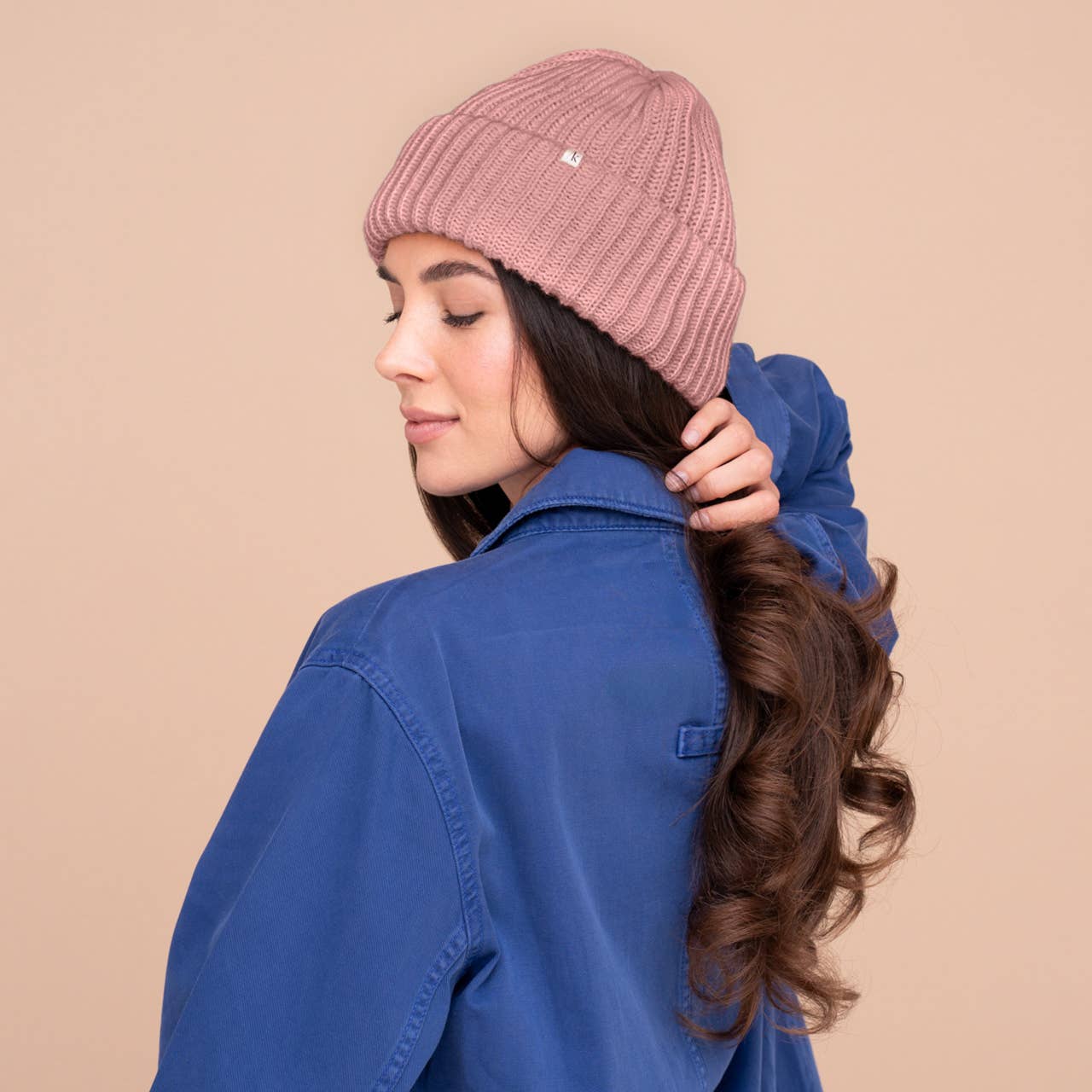 KITSCH - Glazey™ Satin-Lined Beanie - Blush