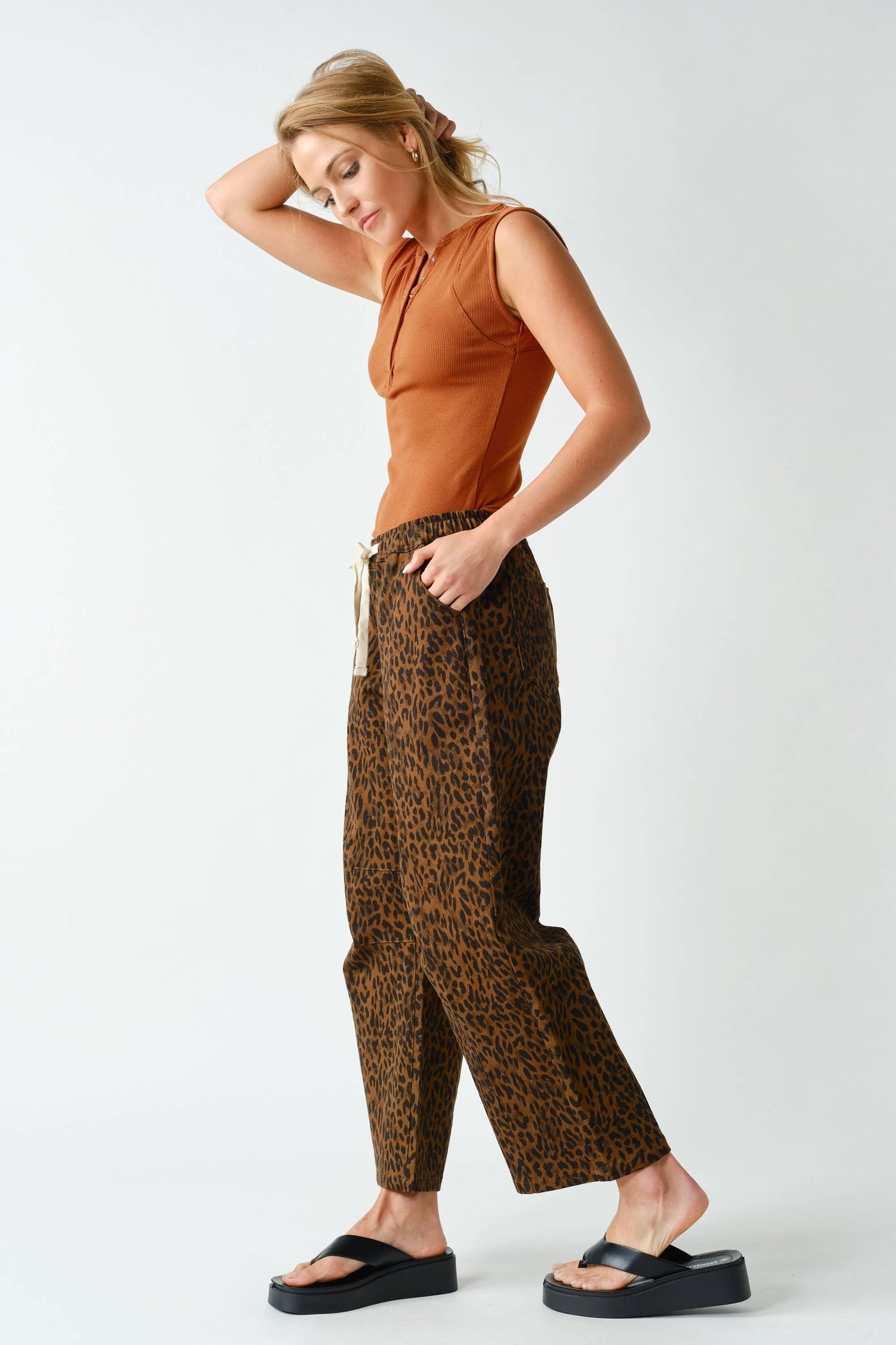 Mono B - Essential Micro-Ribbed Henley Tank Top