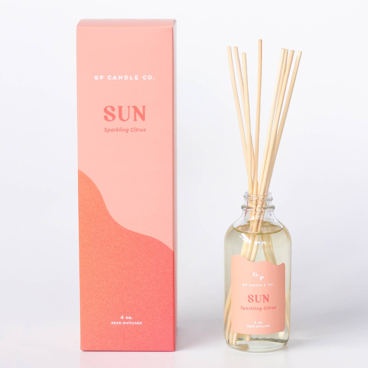 GP Candle Co. - Sun 4 oz. Hue Reed Diffuser (Sparkling Citrus)