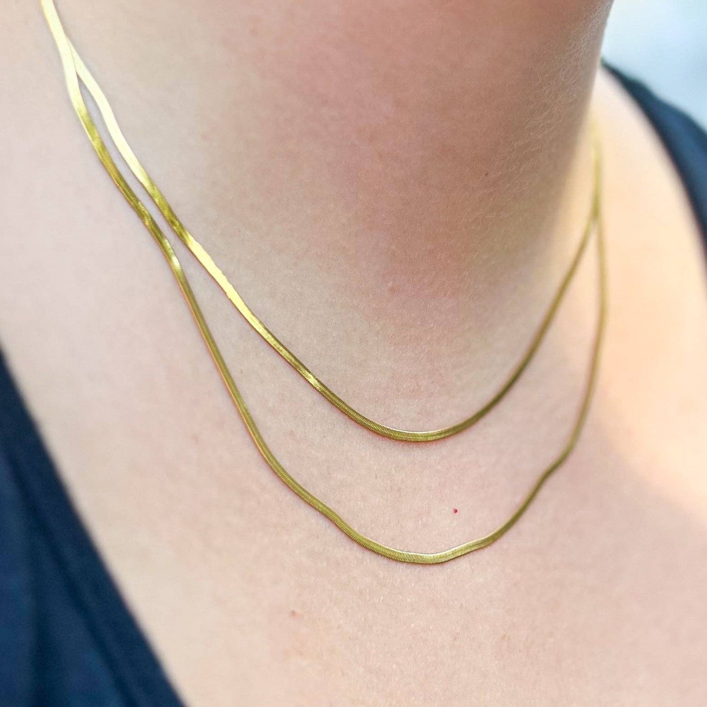 Natalie Clare Collections - Layered Snake Chain Necklace