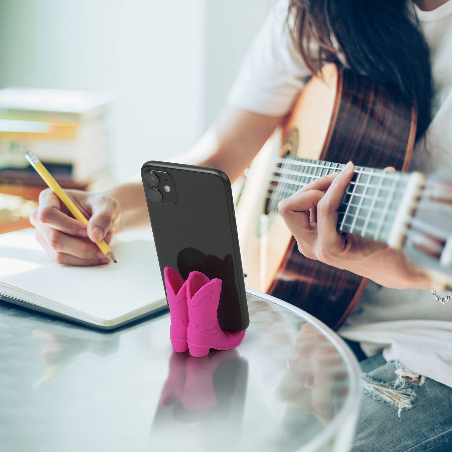 Fred & Friends - Pink Cowboy Boot Phone Stand