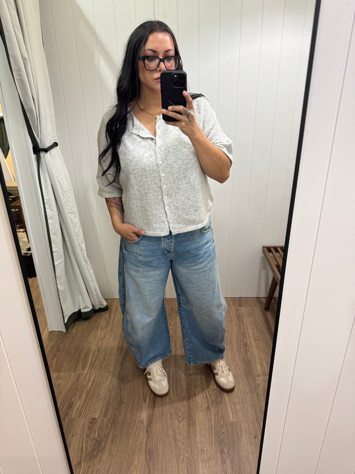 I'd Like That pointelle short piper cardigan