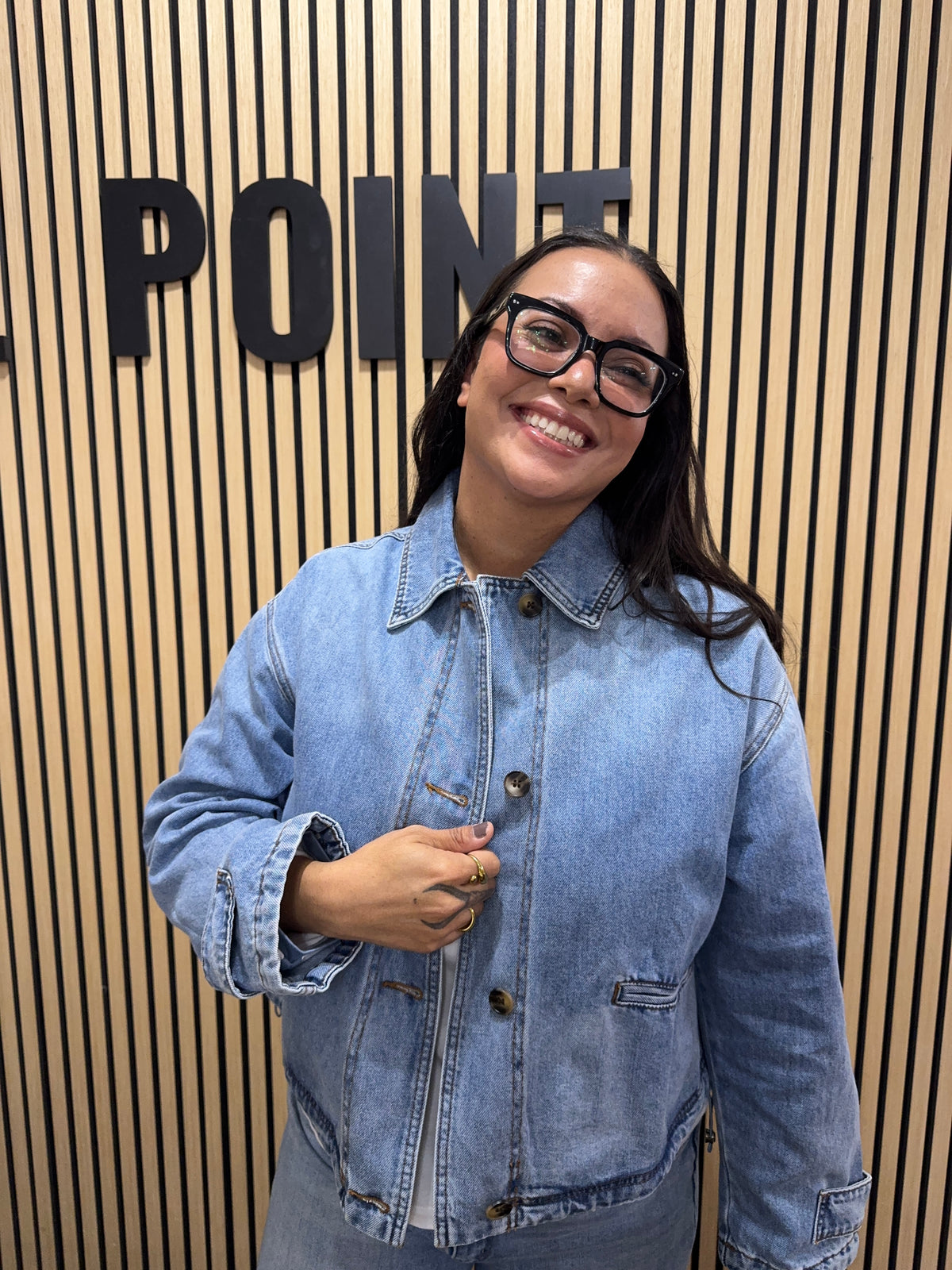 Better Than Never button front bomber denim jacket