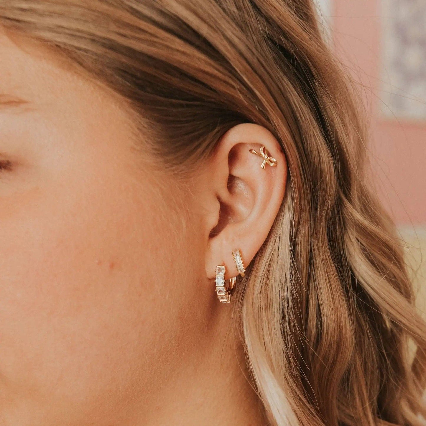 Mauve Jewelry Co. - Charlotte Diamond Gold Filled Hoops