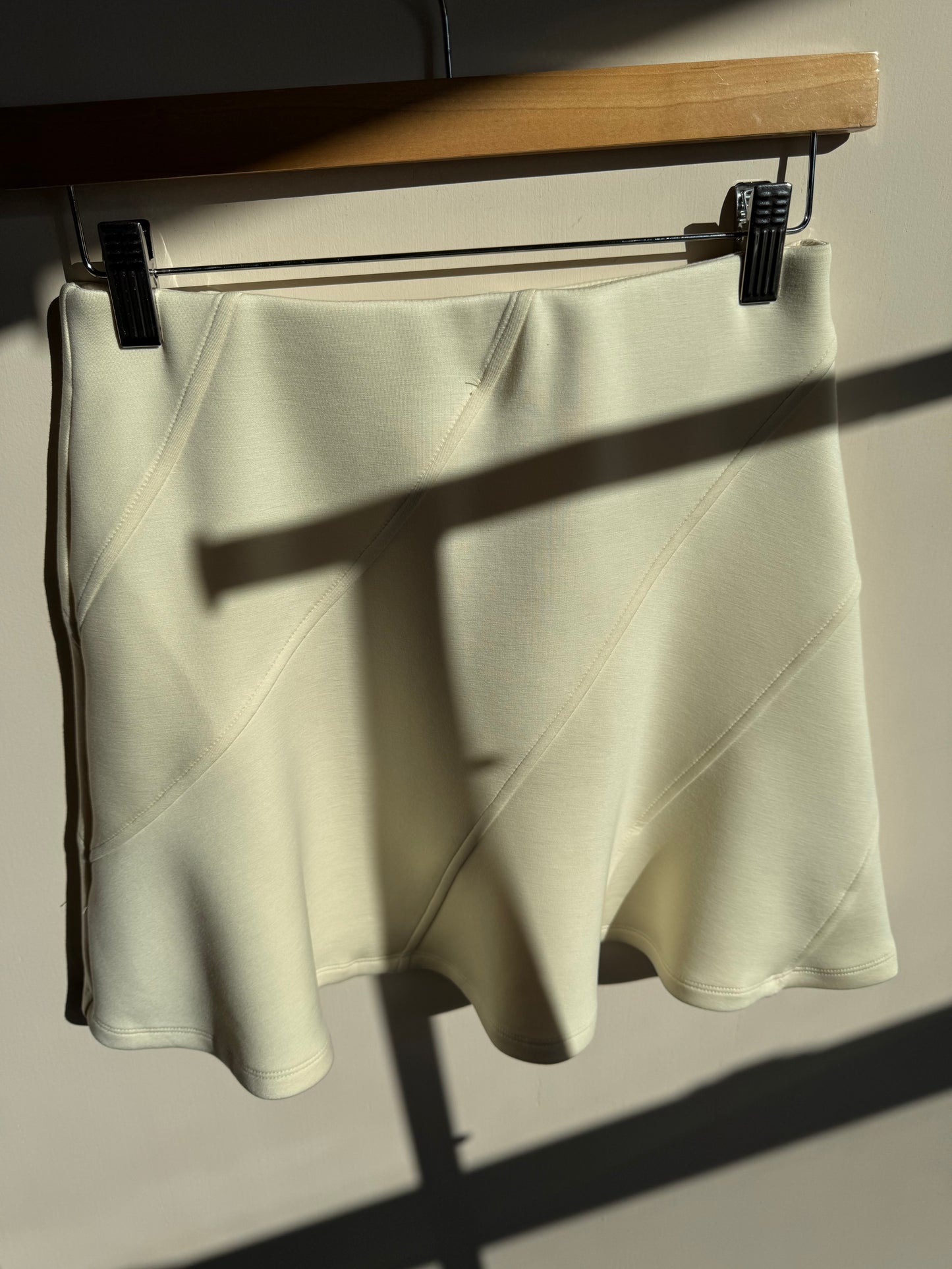 Doe and Rae - Butter Yellow Modal Scuba Paneled Skater Skirt