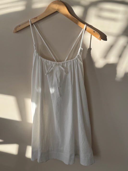 Hyfve - White Woven Babydoll Dress w/ Pockets 100% Cotton