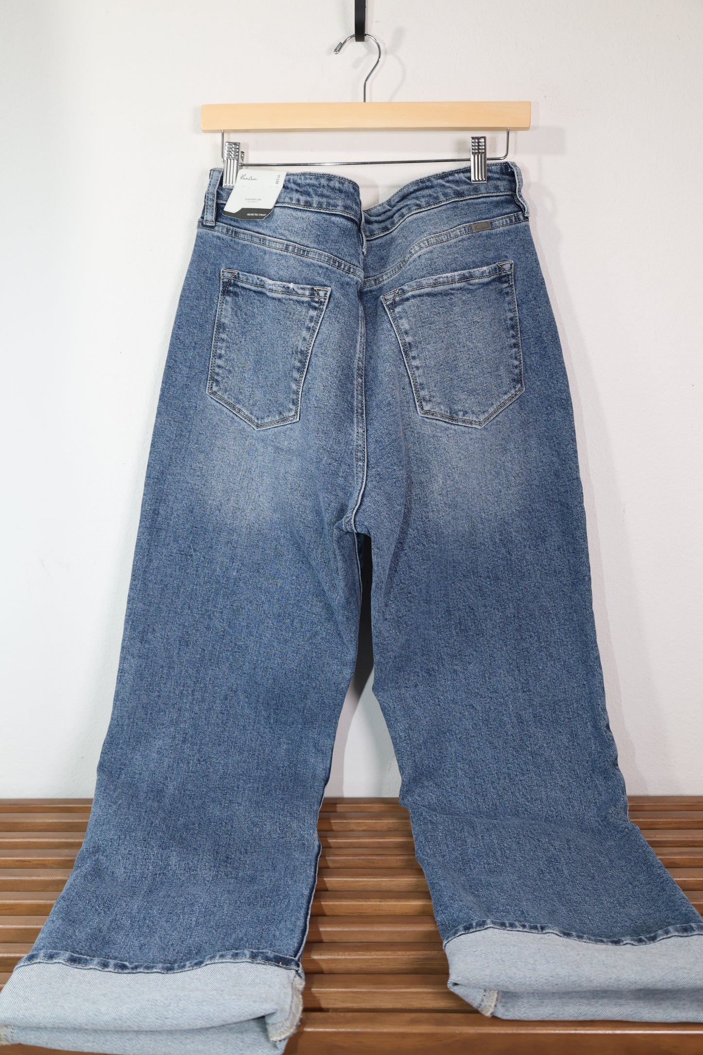 Kan Can USA HIGH RISE SLIM STRAIGHT/WIDE JEANS
