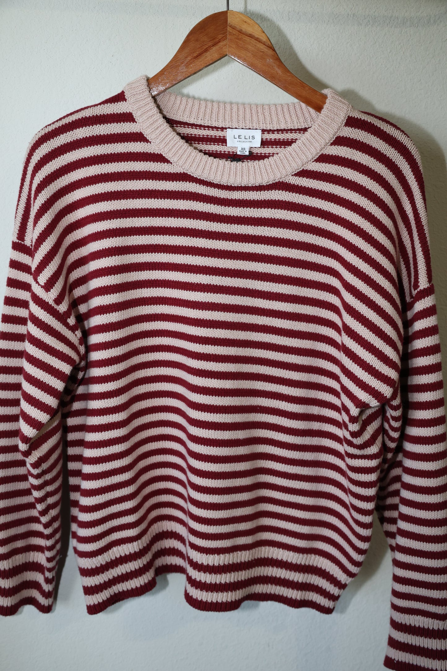 LE LIS CREW NECK STRIPE SWEATER