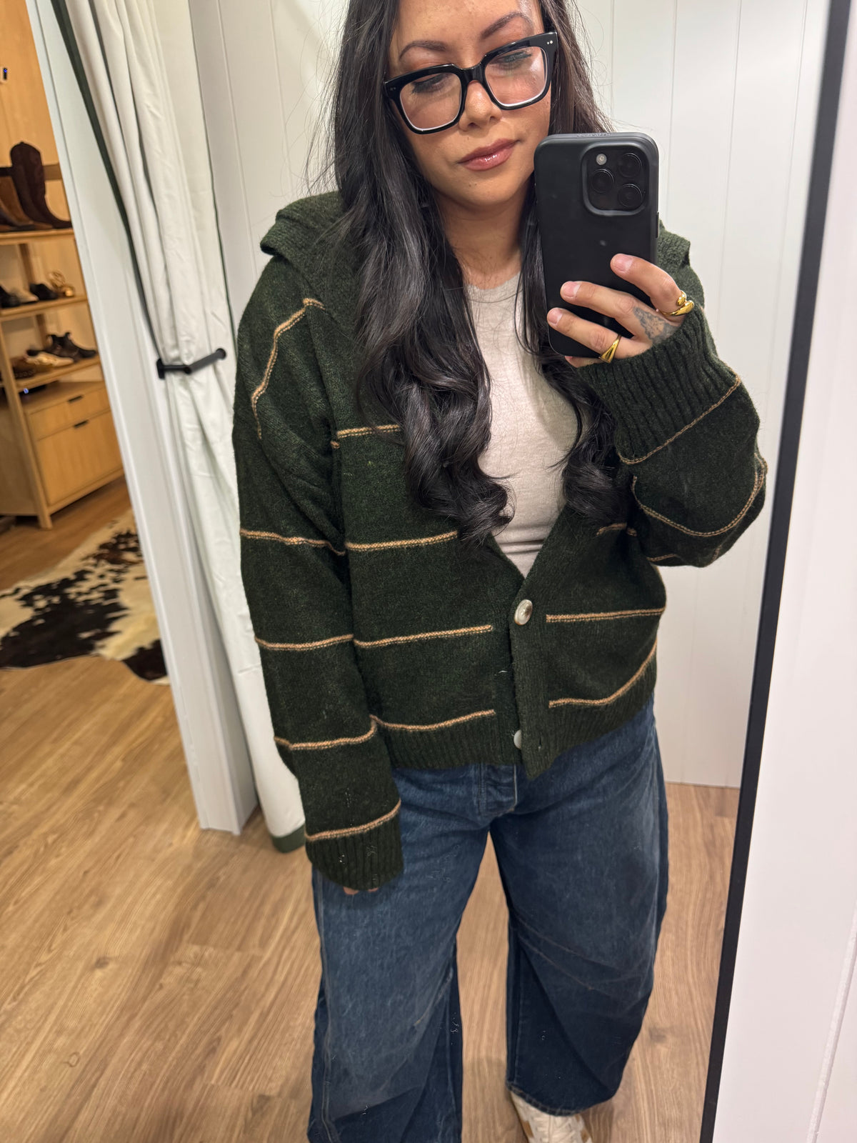 Setting sail half button front cardigan