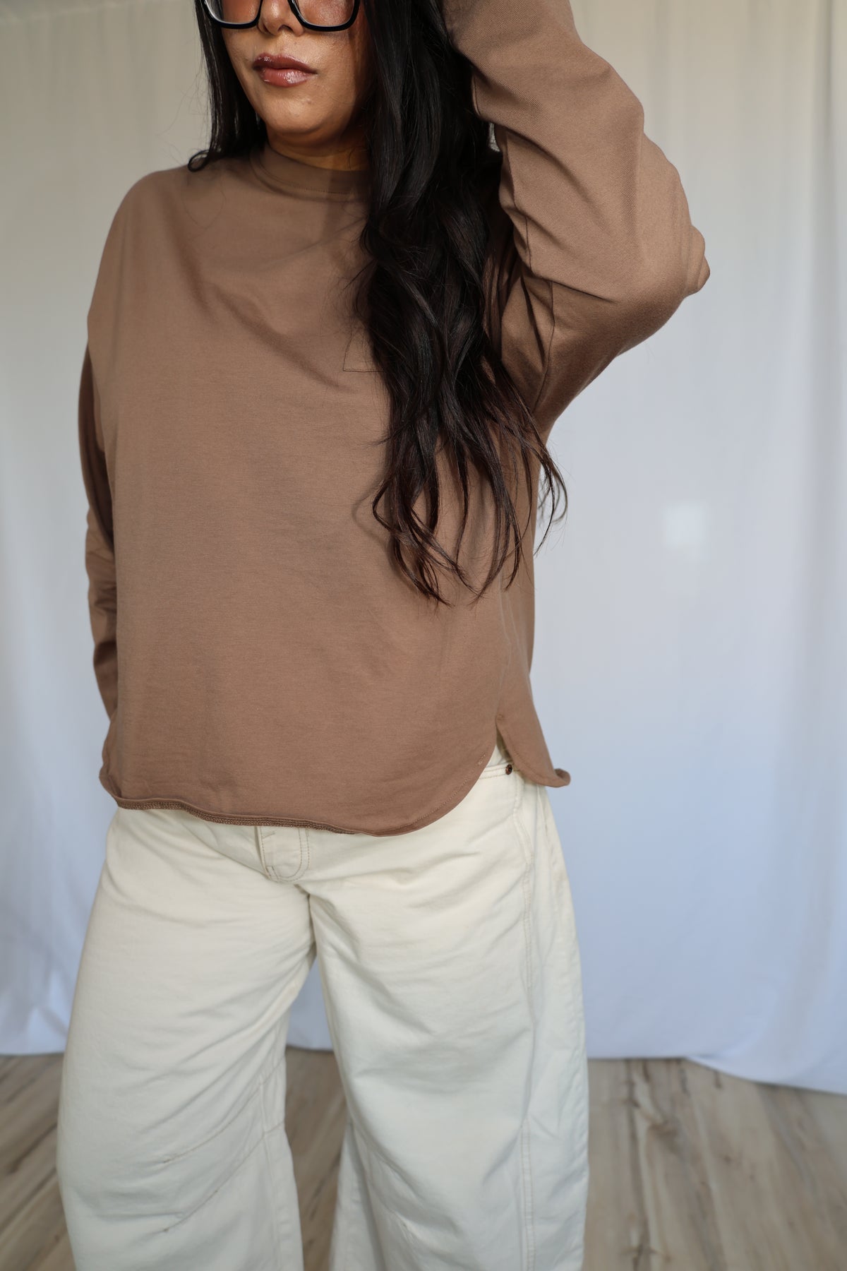 That's Facts oversized boxy long sleeve tee