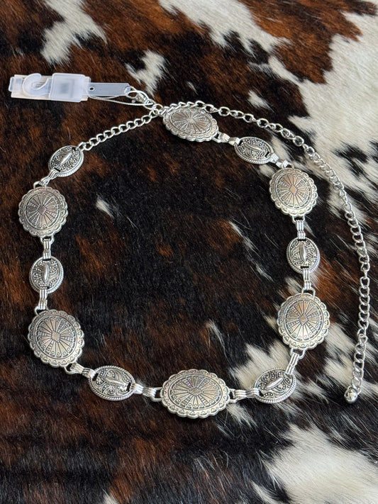 Most Wanted USA - Alternating Mixed Sizes Concho Belt