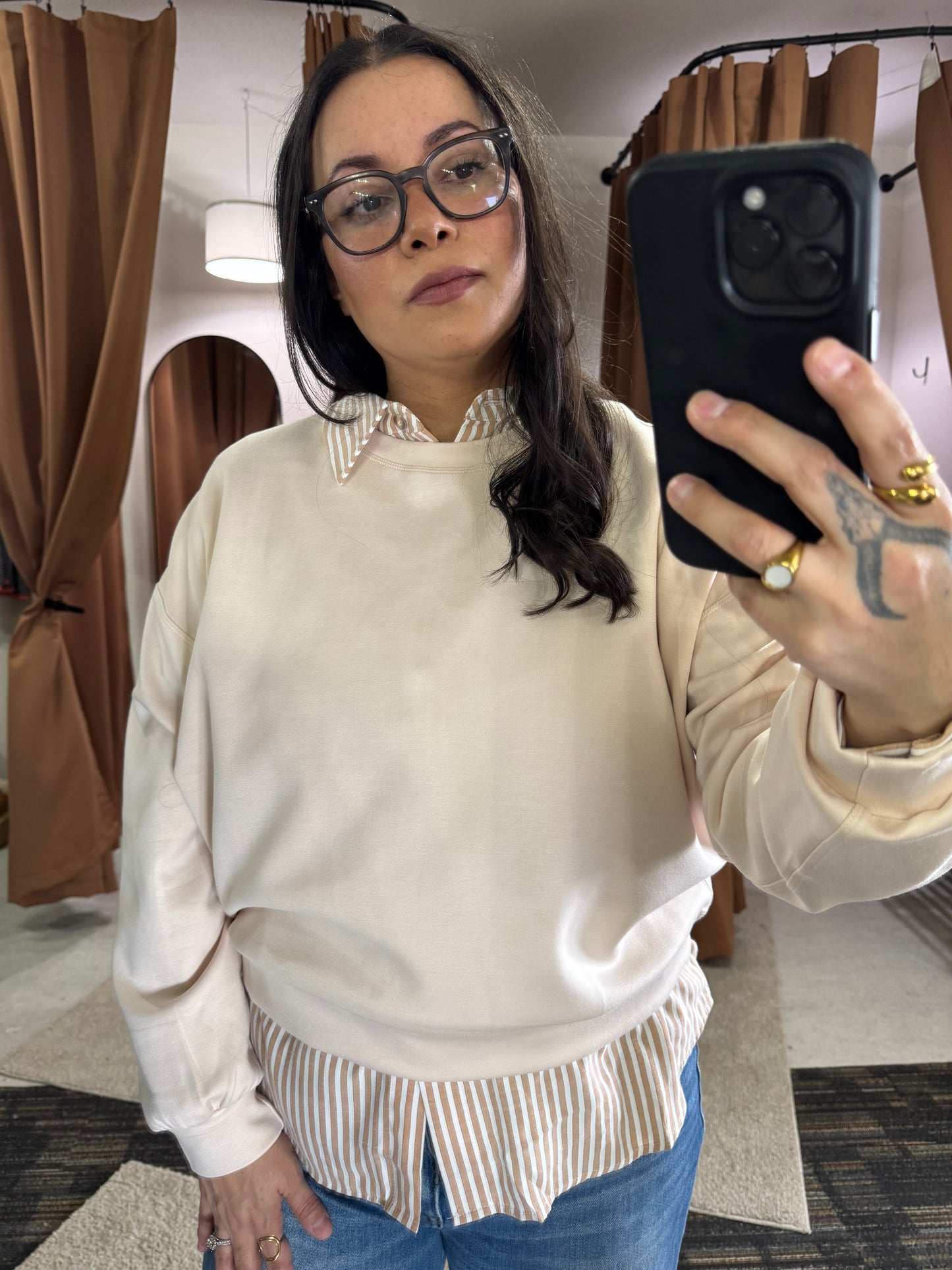 Wishlist Apparel - SCUBA RELAXED CROP SWEATSHIRT