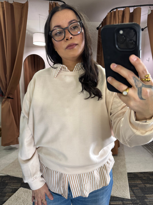 Wishlist Apparel - SCUBA RELAXED CROP SWEATSHIRT